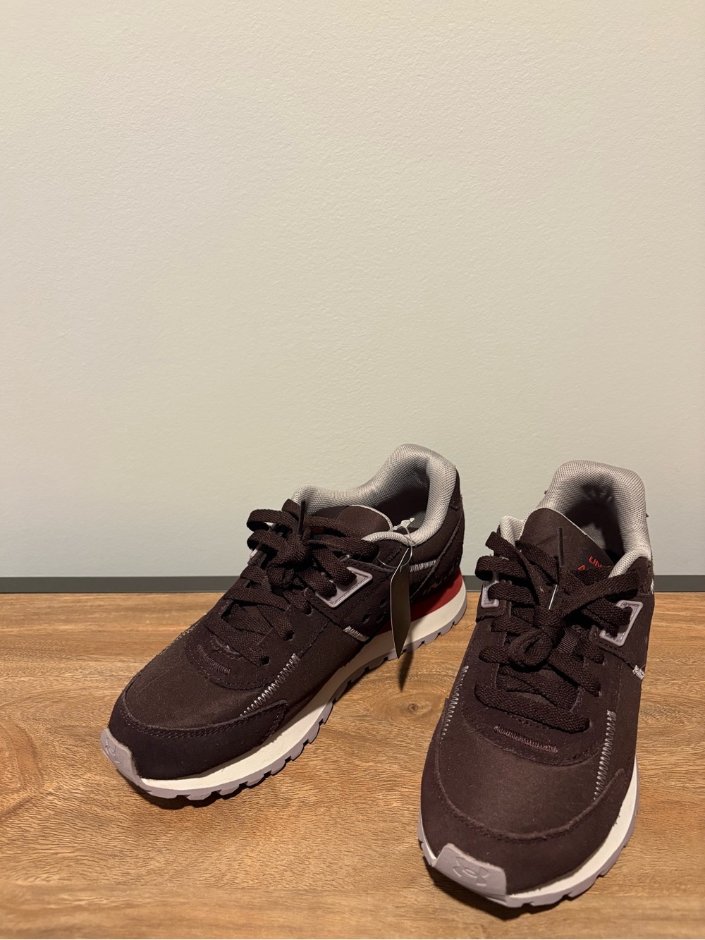 Under Armour Brown and Gray Low-Top Sneakers